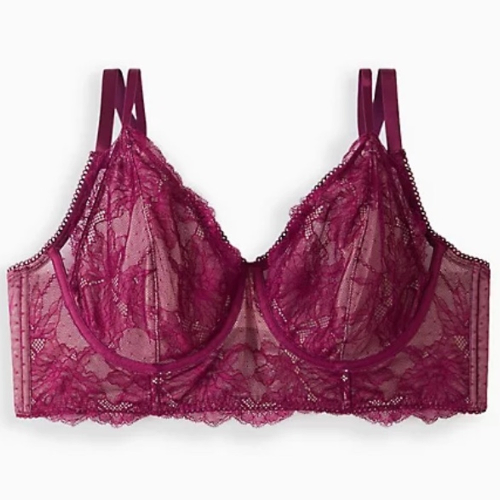 Torrid Bra! Purple Lace! Underwire! Sizes 0X-2X! NWT!